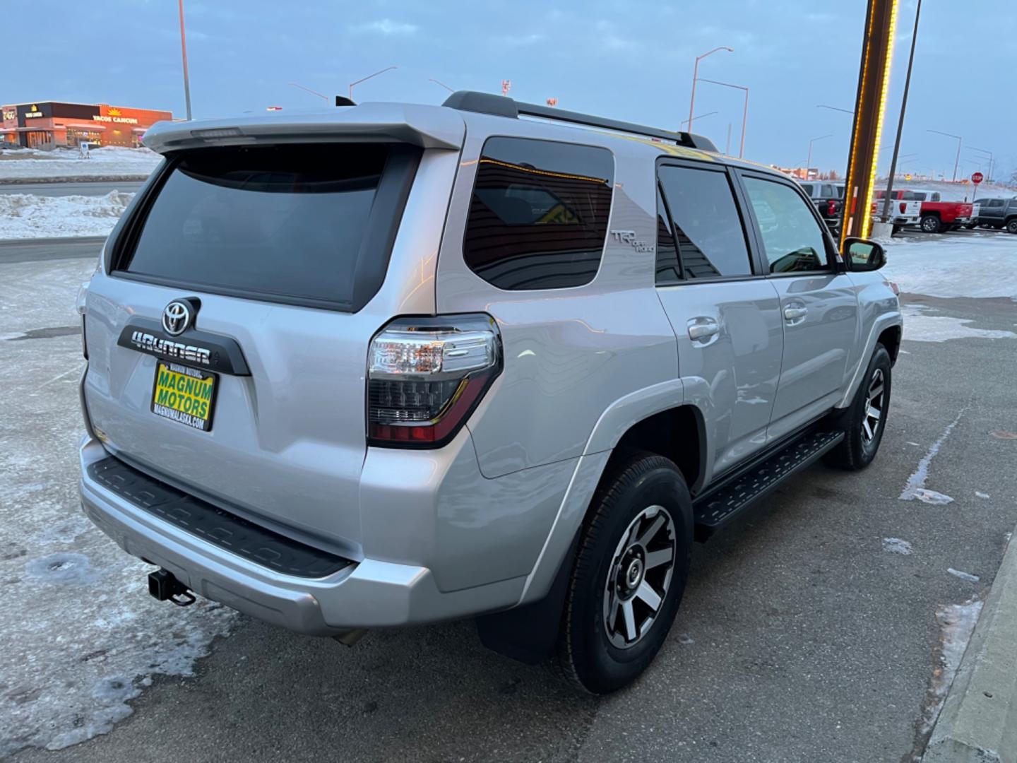 2023 Silver /black leather Toyota 4Runner TRD Off-road Premium 4WD (JTERU5JR3P6) with an 4.0L V6 DOHC 24V engine, 5A transmission, located at 1960 Industrial Drive, Wasilla, 99654, (907) 274-2277, 61.573475, -149.400146 - Photo#5